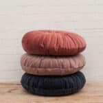 Velvet kussen rond blauw